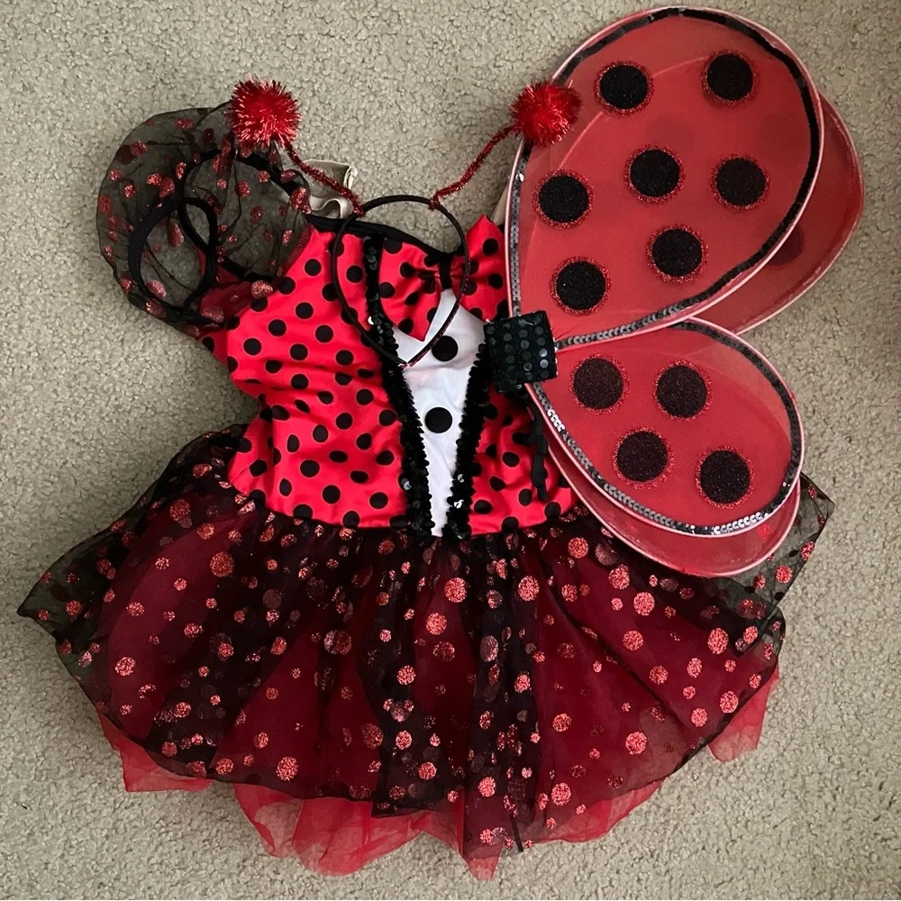 AWish Come True Red and Black Polka Dot Ladybug Costume